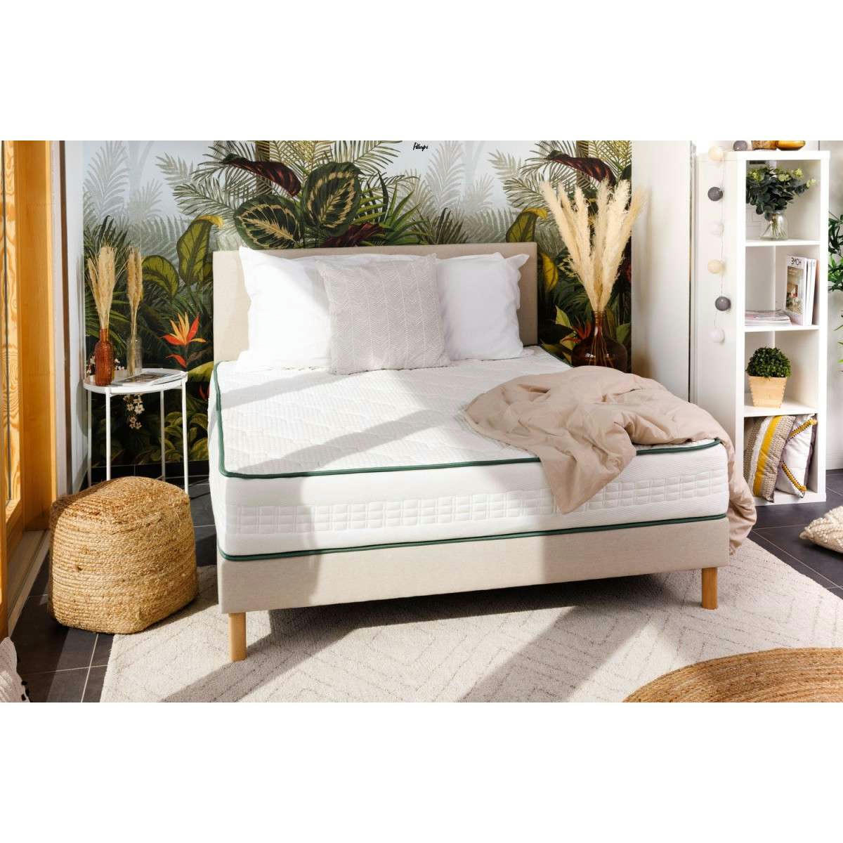 NATURE - Matelas naturel en mousse végétale 140 x 200