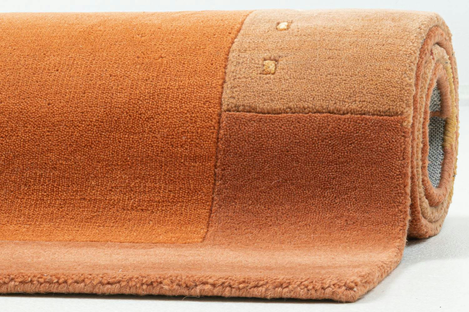 ROYAL GANGES - Tapis gabbeh floral en laine naturelle terracotta 240x300 cm