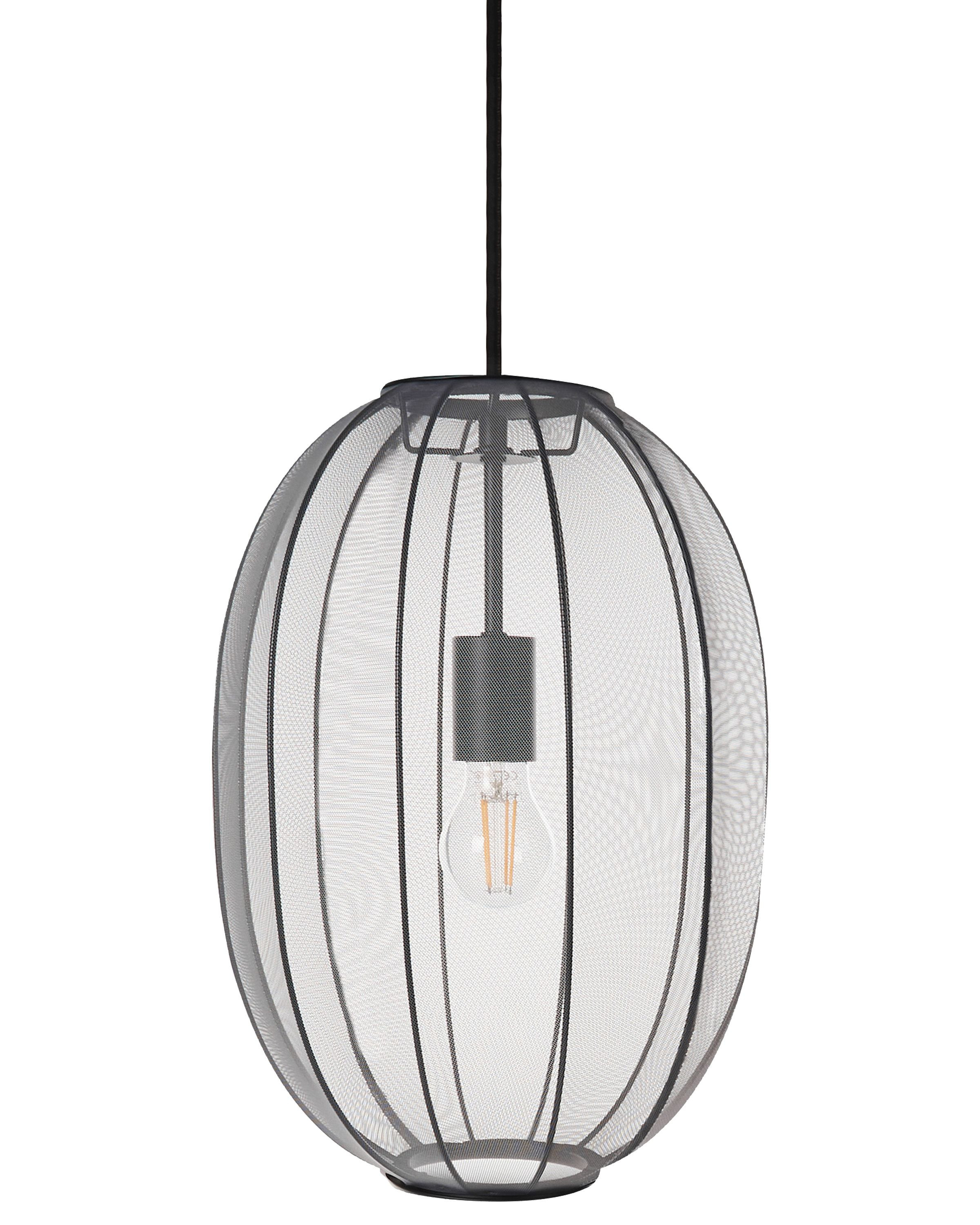 Lampa wisząca sufitowa nylonowa czarna