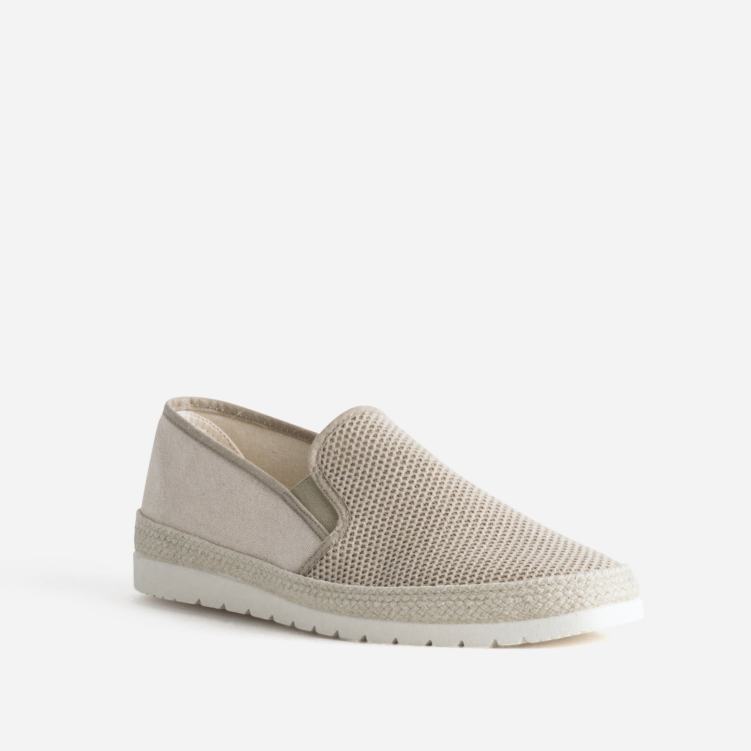 Slip-on beige bi-matière