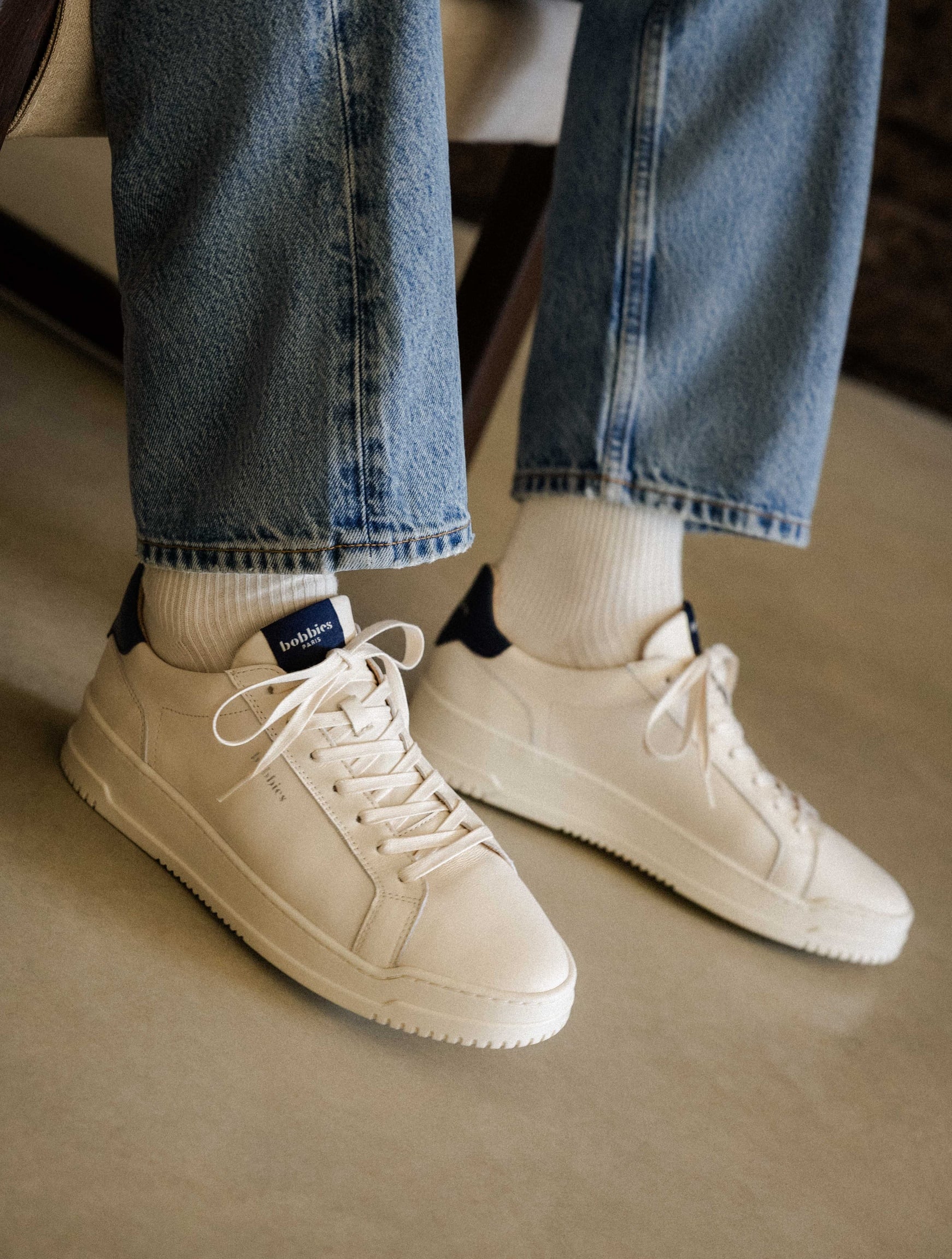 Daniil Crème & Bleu Marine