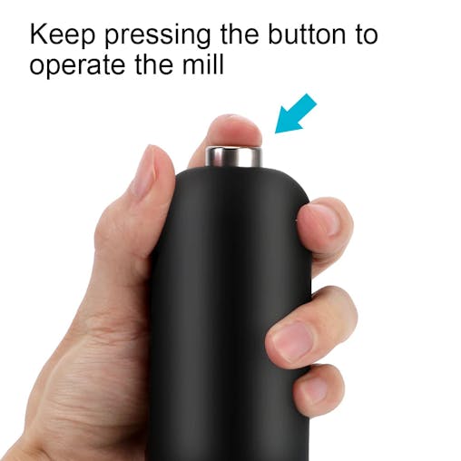 NNEOBA Electric Spice Grinder with LED Light Automatic Pepper & Salt Mill Black