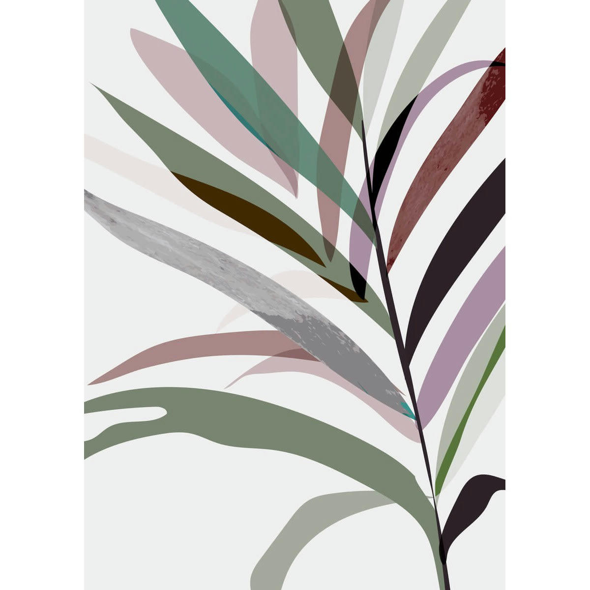 ILLUSTRATION - Tableau sur toile feuille colorée 30x45 cm