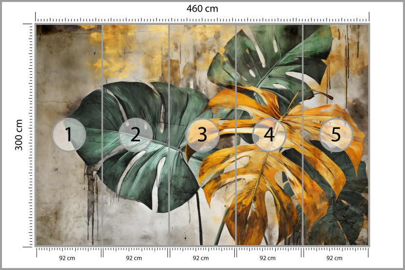 Fototapeta Abstrakcyjne Monstery Na Betonie 460x300cm
