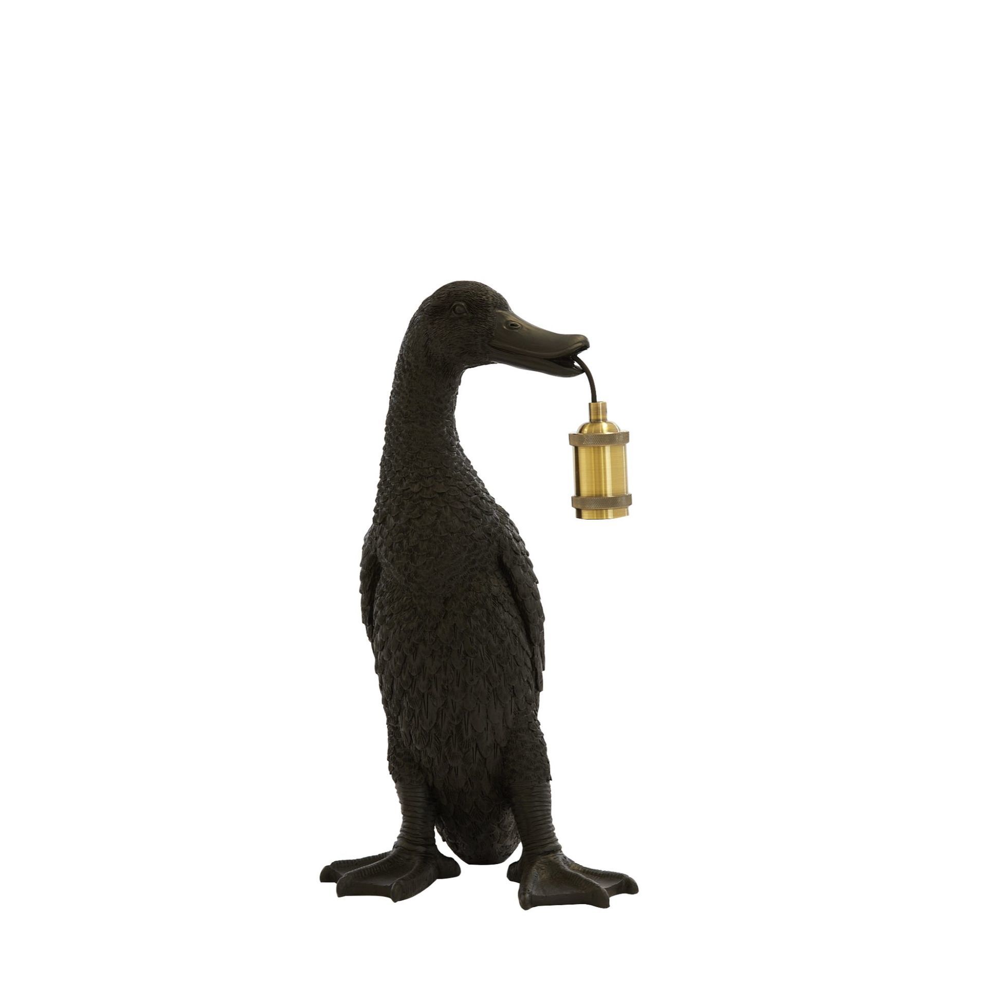 Light & Living tafellamp Duck - zwart - 23.5x23x48.5cm