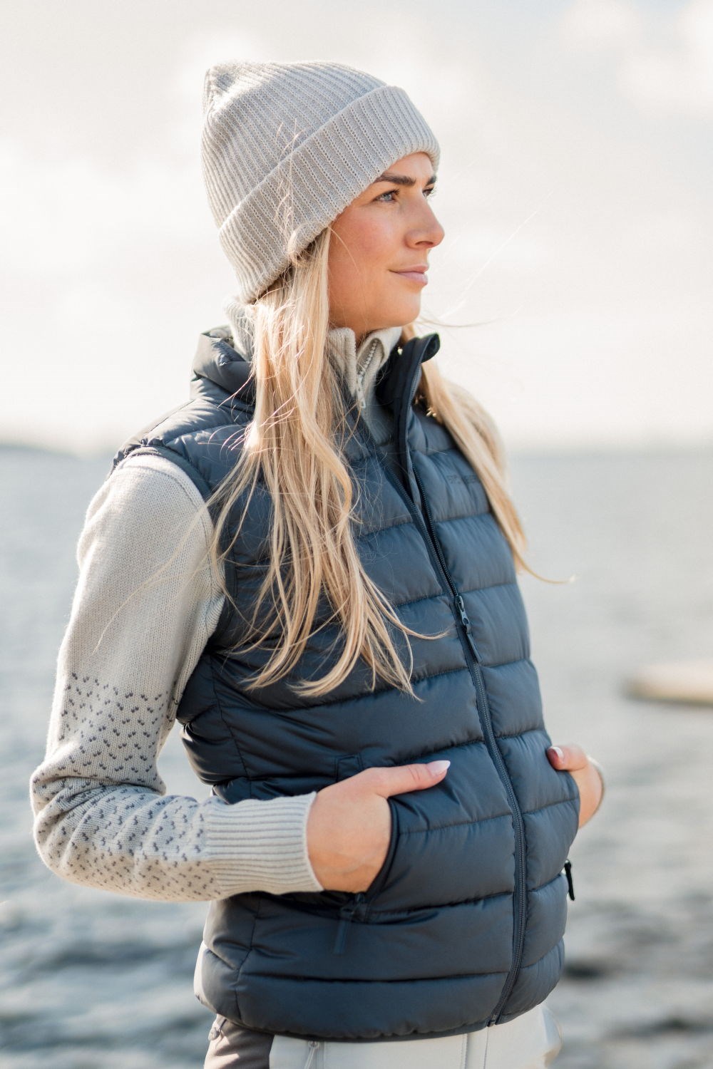 Strimfonna vattert vest