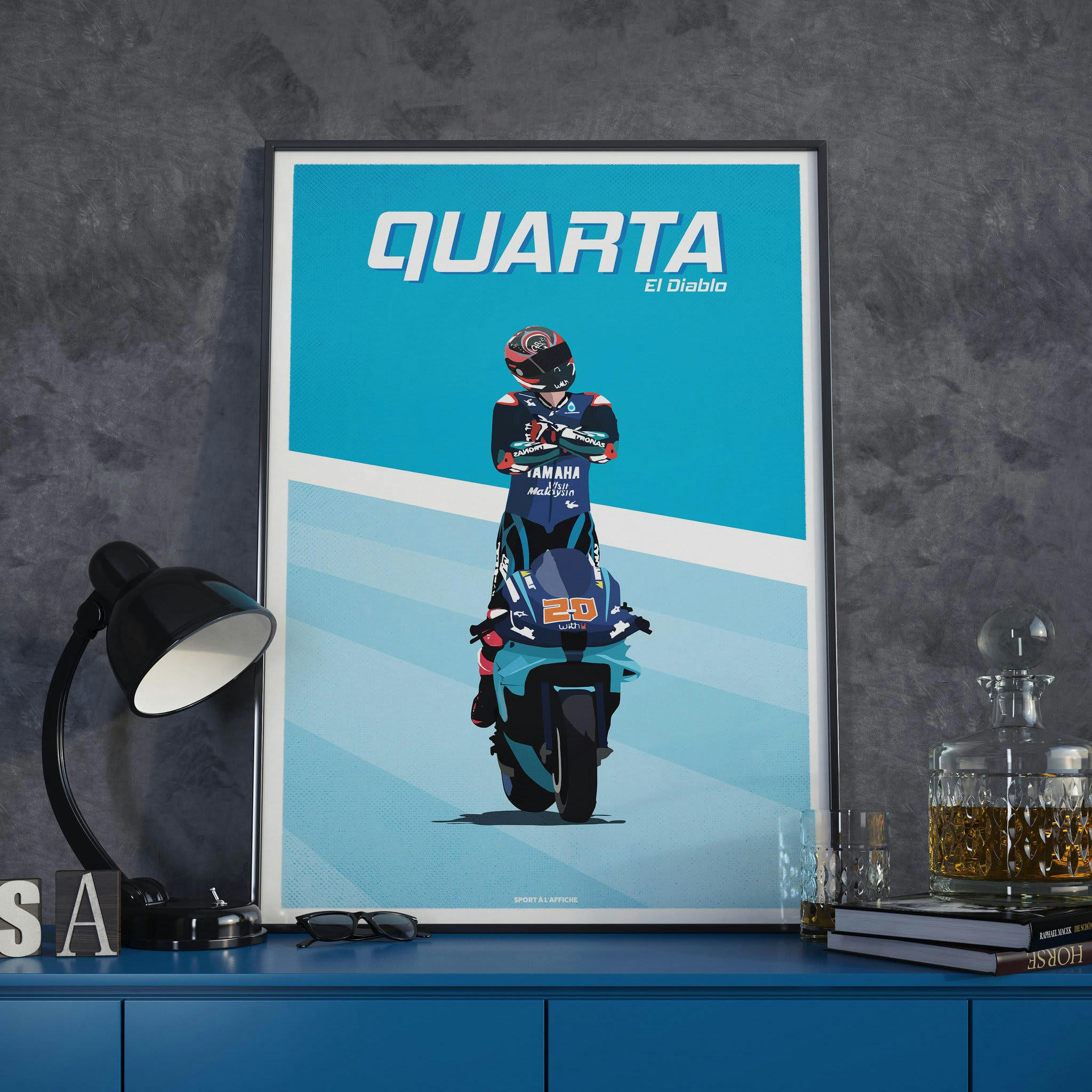 AUTO-MOTO - Affiche MotoGP - Quarta El Diablo - 30 x 40 cm