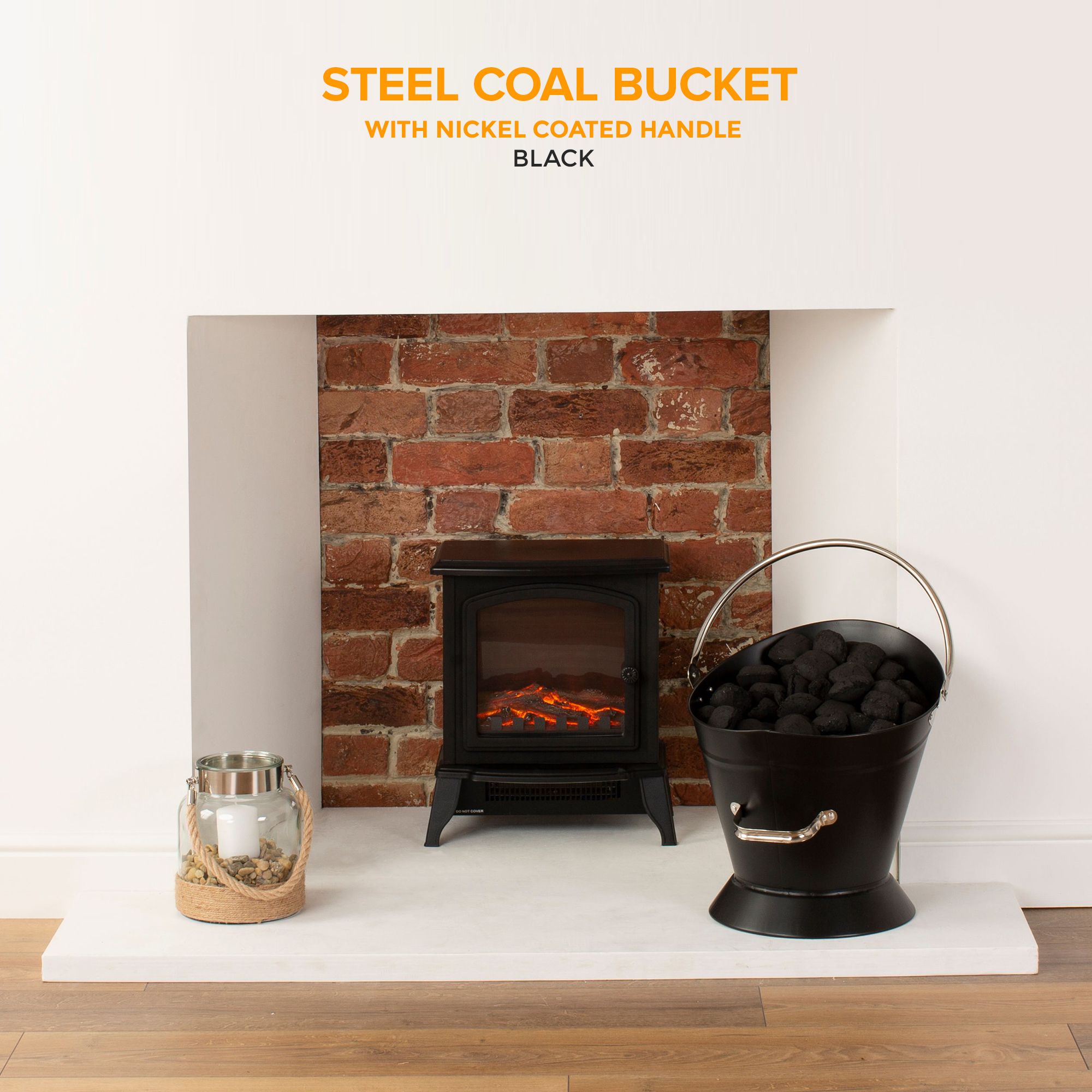LIVIVO Waterloo Coal Bucket with Nickel-Coated Handle