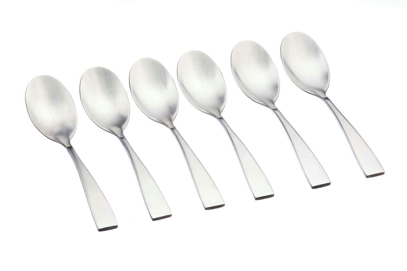 NUDE - Lot de 6 petites cuillères en inox argent