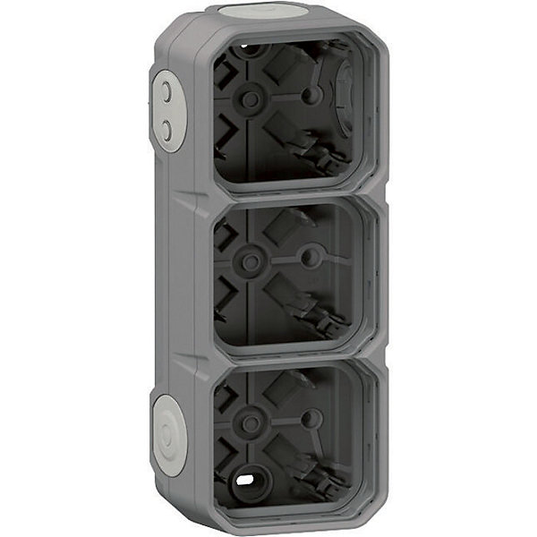 Boitier étanche saillie - Plexo - LEGRAND - 3 postes - 5 embouts