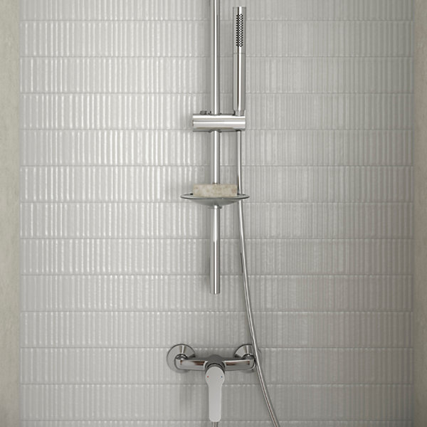 JACOB DELAFON Mitigeur de douche Aimé chrome   Douchette 2 jets chromé   Flexible lisse Chrome