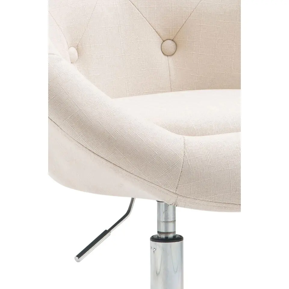 CLP Bureaustoel London V2 Stoff chroom Frame - Stof - creme