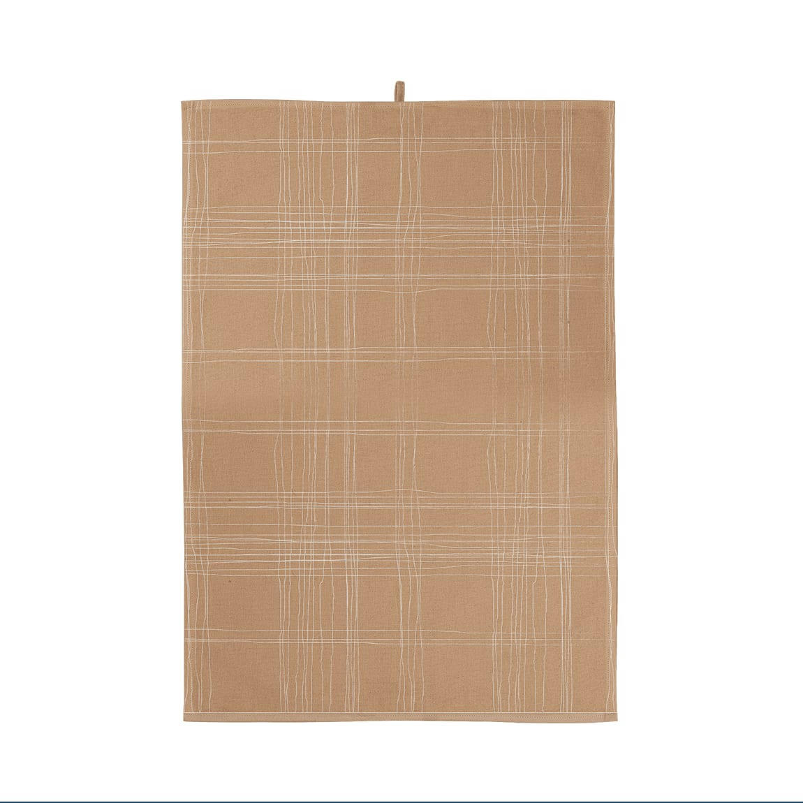 - torchon à motifs 100% coton marron