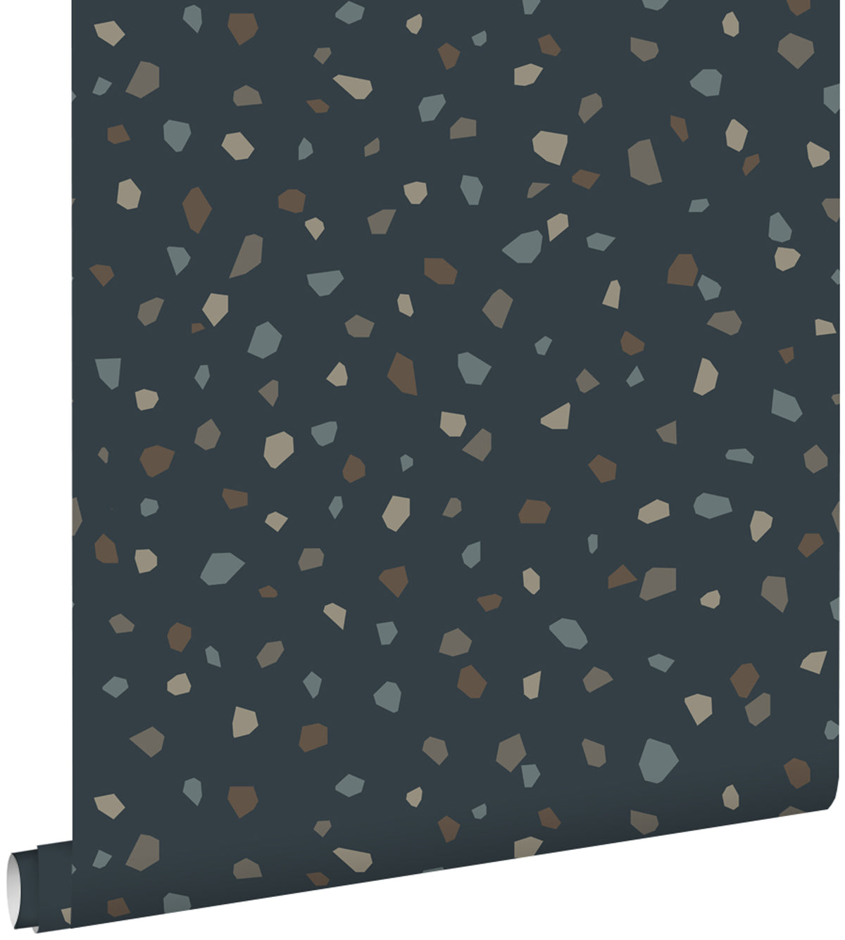 ESTAhome behang terrazzo donkerblauw - 50 x 900 cm - 139828