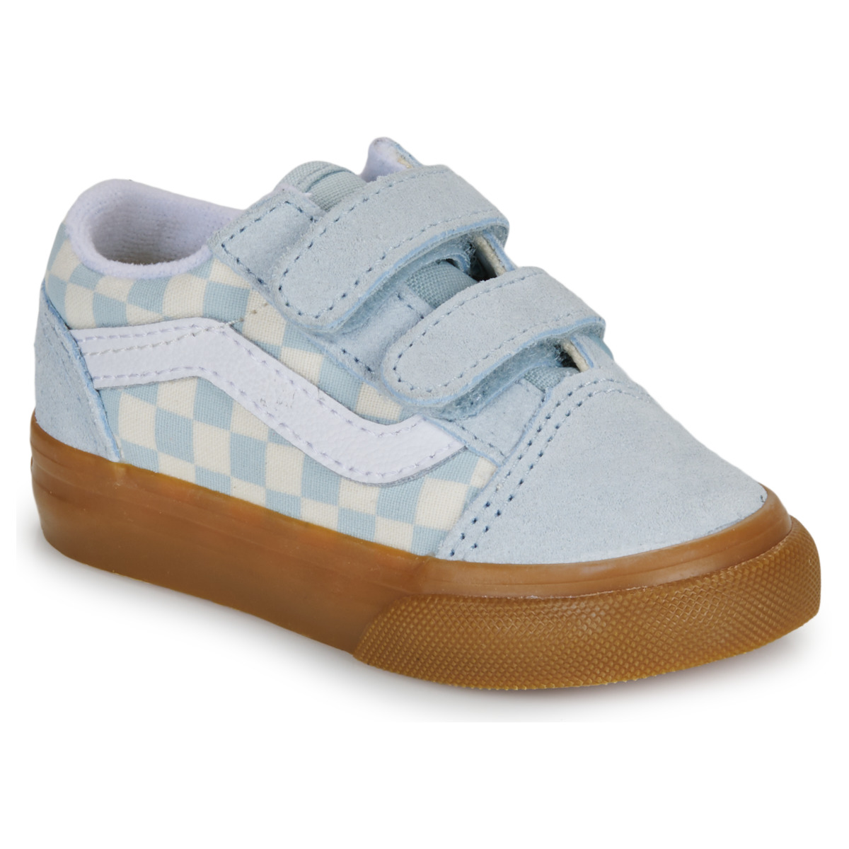 Vans - Old Skool V Gum Check Dawn Mist - Blue / White