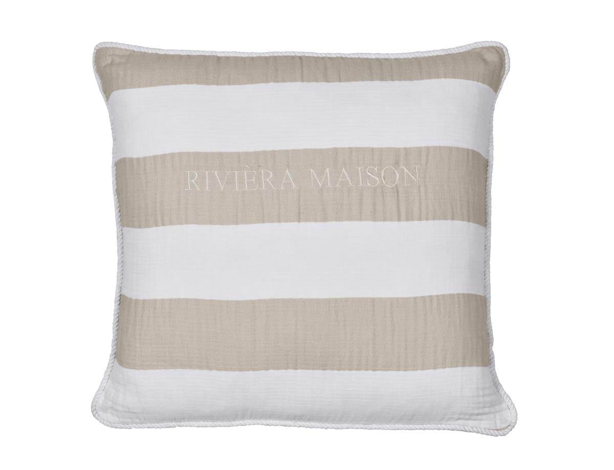 Riviera Maison decoratiekussen Striped - 45x45 cm - zand