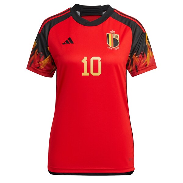 Eden Hazard Belgium National Team adidas Women's 2022/23 Home Replica Jersey - Red