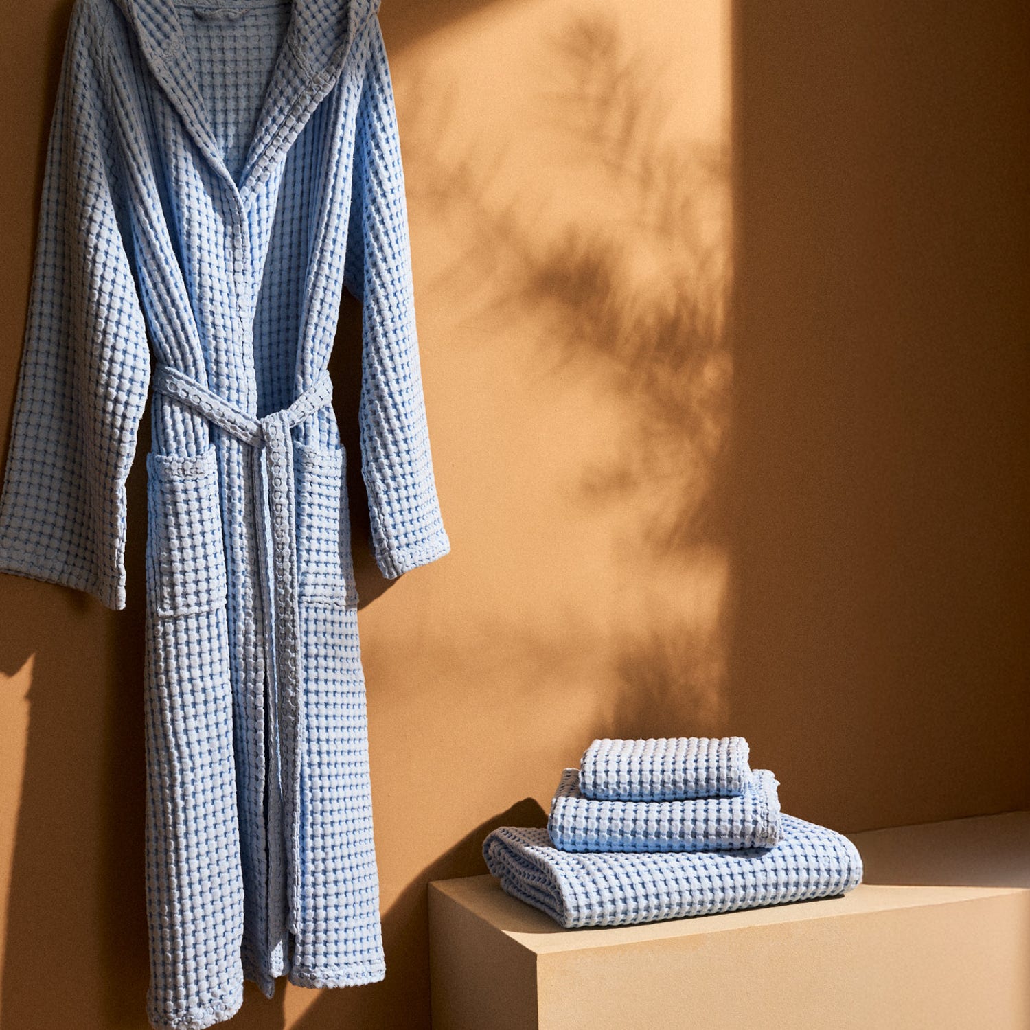 Set 2 asciugamani Milo azzurro Biancoperla