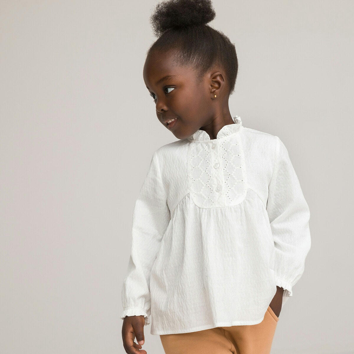 Blouse col victorien à manches longues