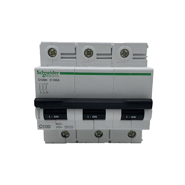 A9n18469 Schneider C120h Disjoncteur Triphasé Schneider 100 A - 3p - Courbe C - 15ka - à Vis