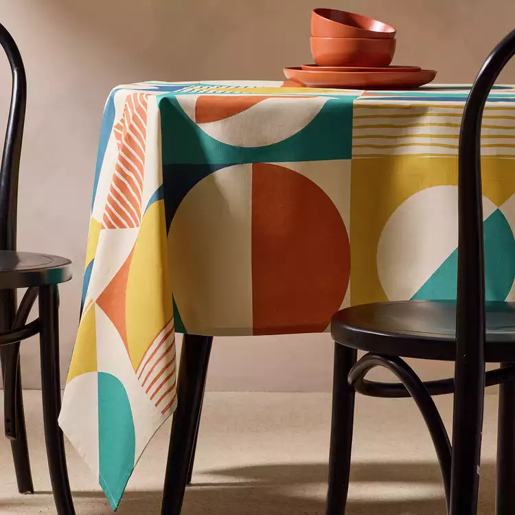 Habitat Geo Wipe Clean Table Cloth - Multicoloured