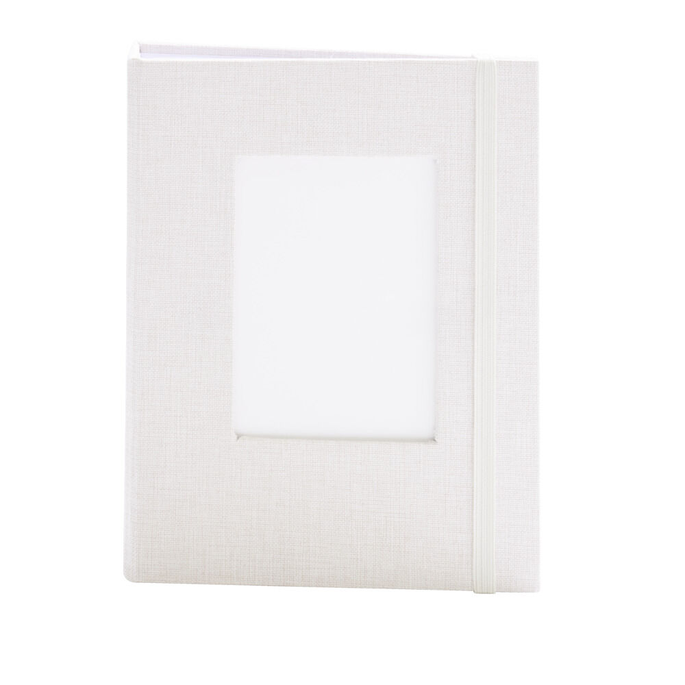 Album photo aspect tissé 12,5x16,5cm - 2 modèles beige ou rose