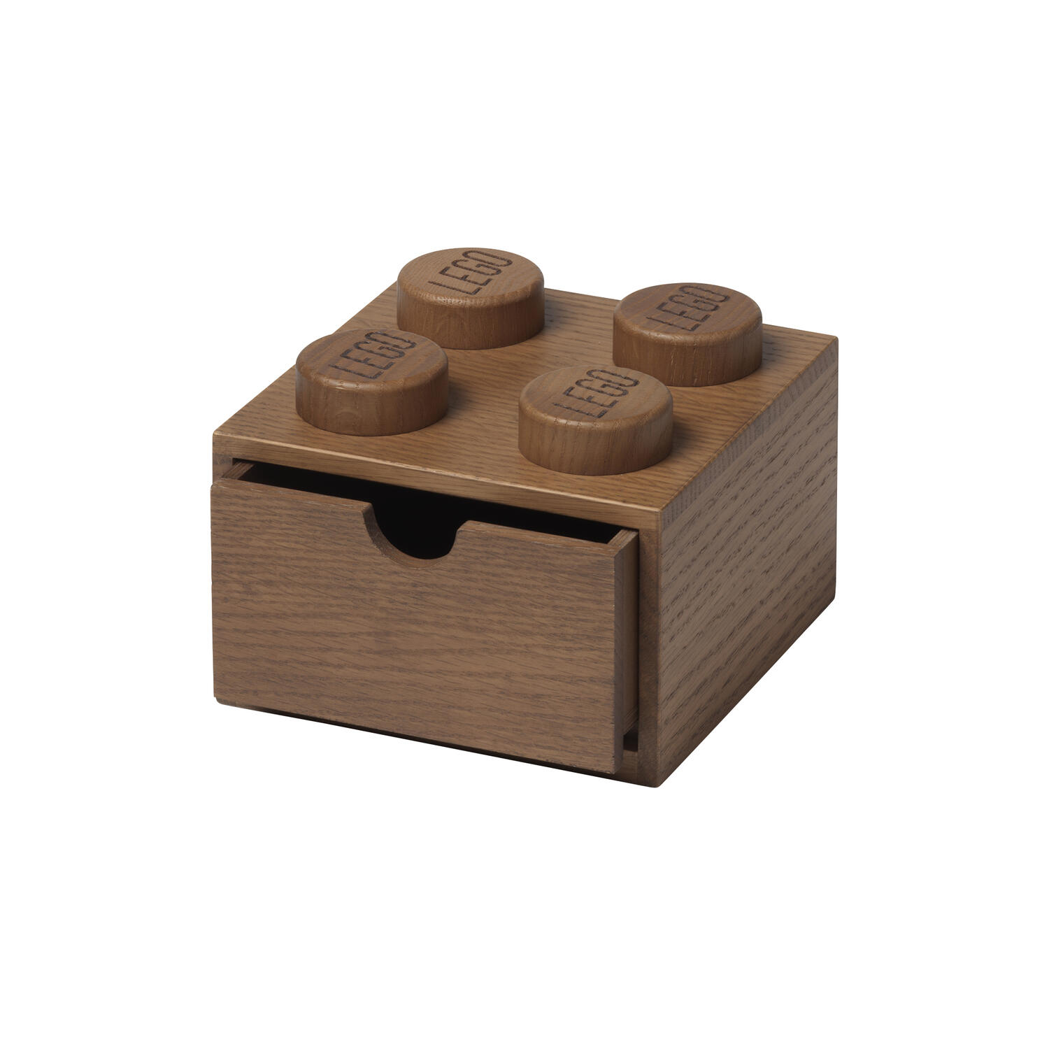 LEGO&reg; 2x2 opbevaringskasse, mørkbejdset eg