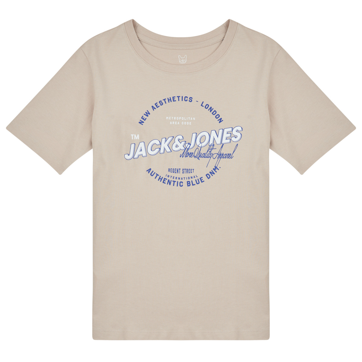 Jack & Jones - JJELOGO TEE SS O-NECK - Beige