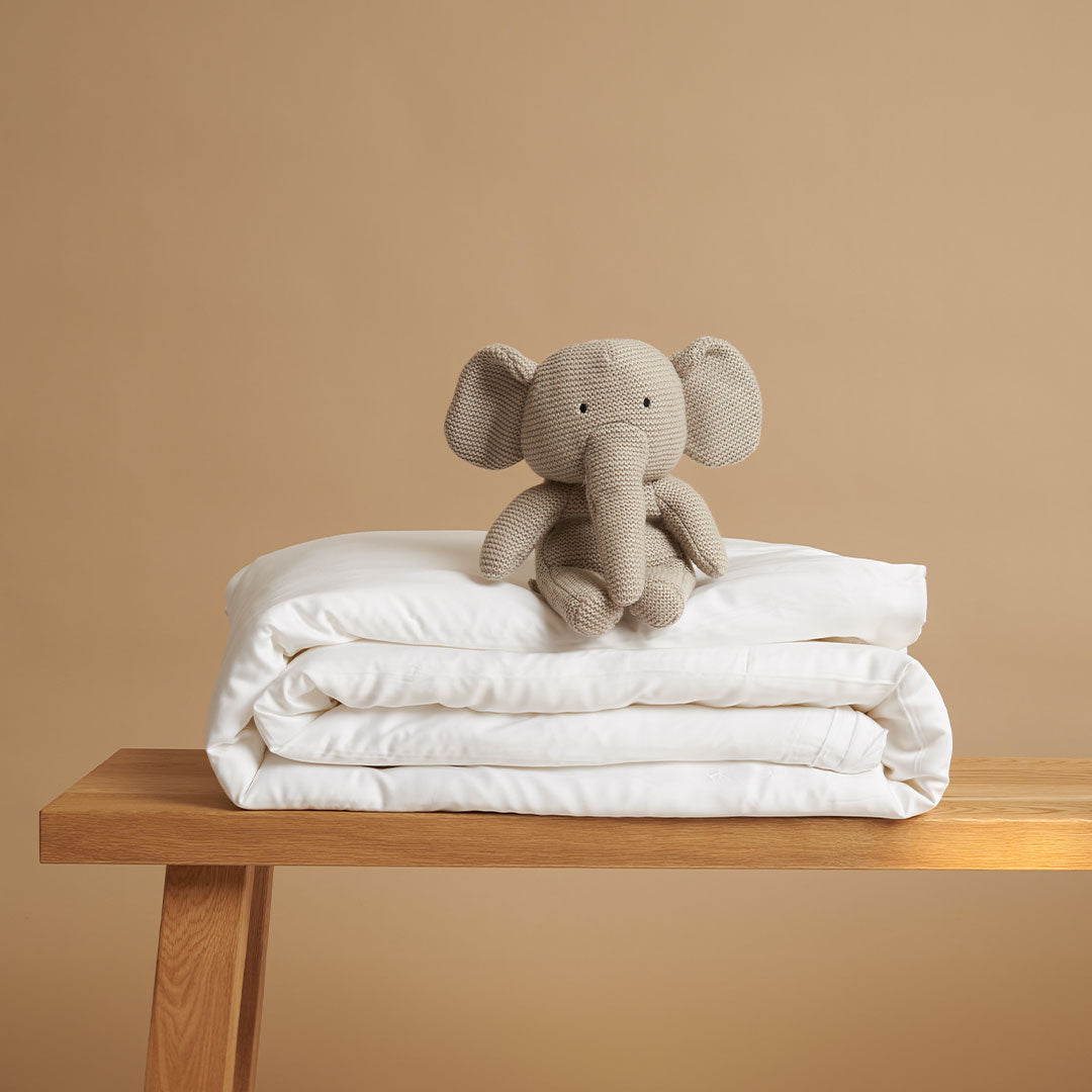 Coco & Cici - Tencel Sateen Dekbedovertrek 100 x 135 cm - 1 Persoons Beddengoed - Kinderbeddengoed - Lyocell - Hypoallergeen & Extra Zacht - Wit