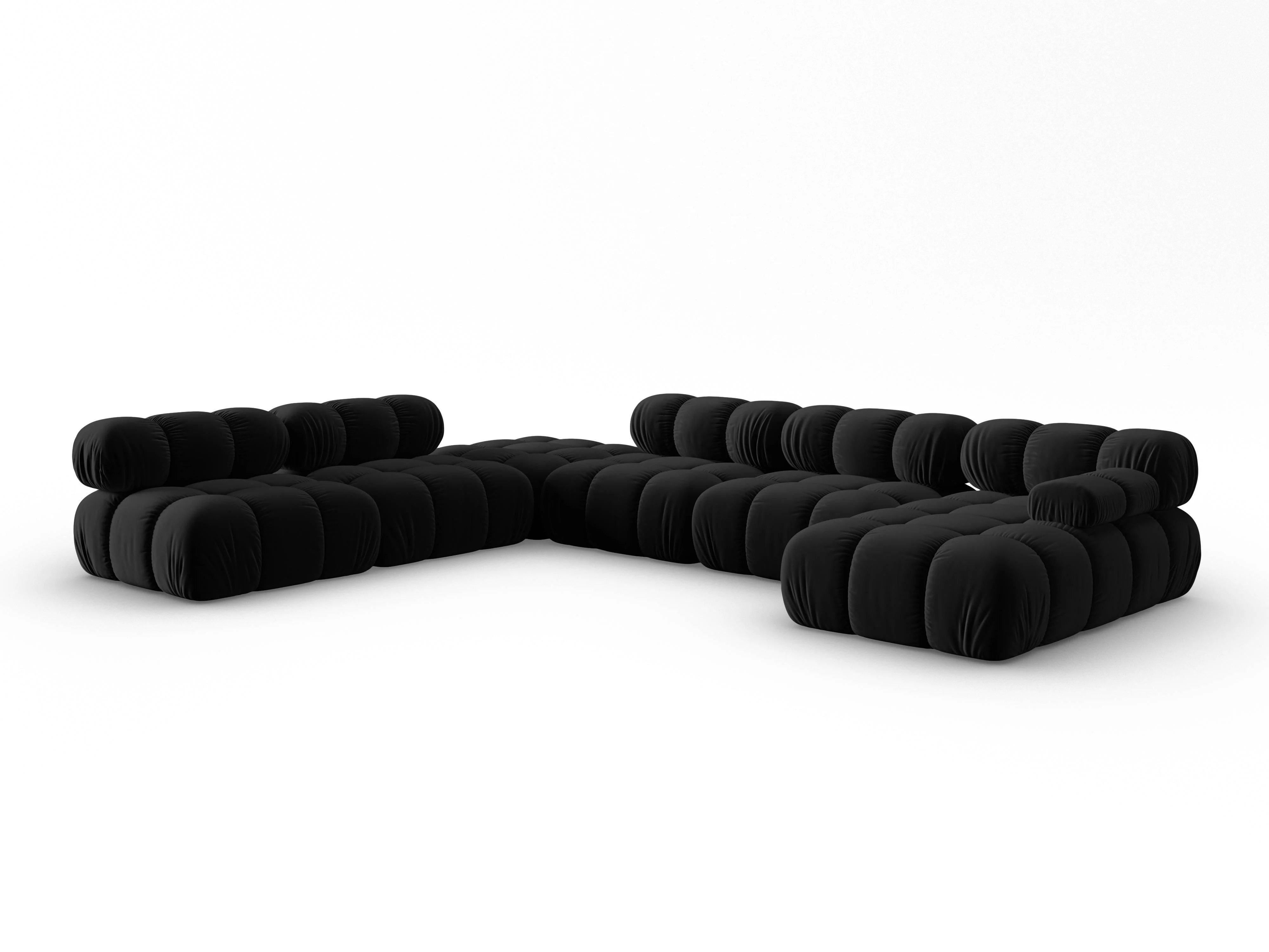 Modulaire-U-bank Tropea links velvet