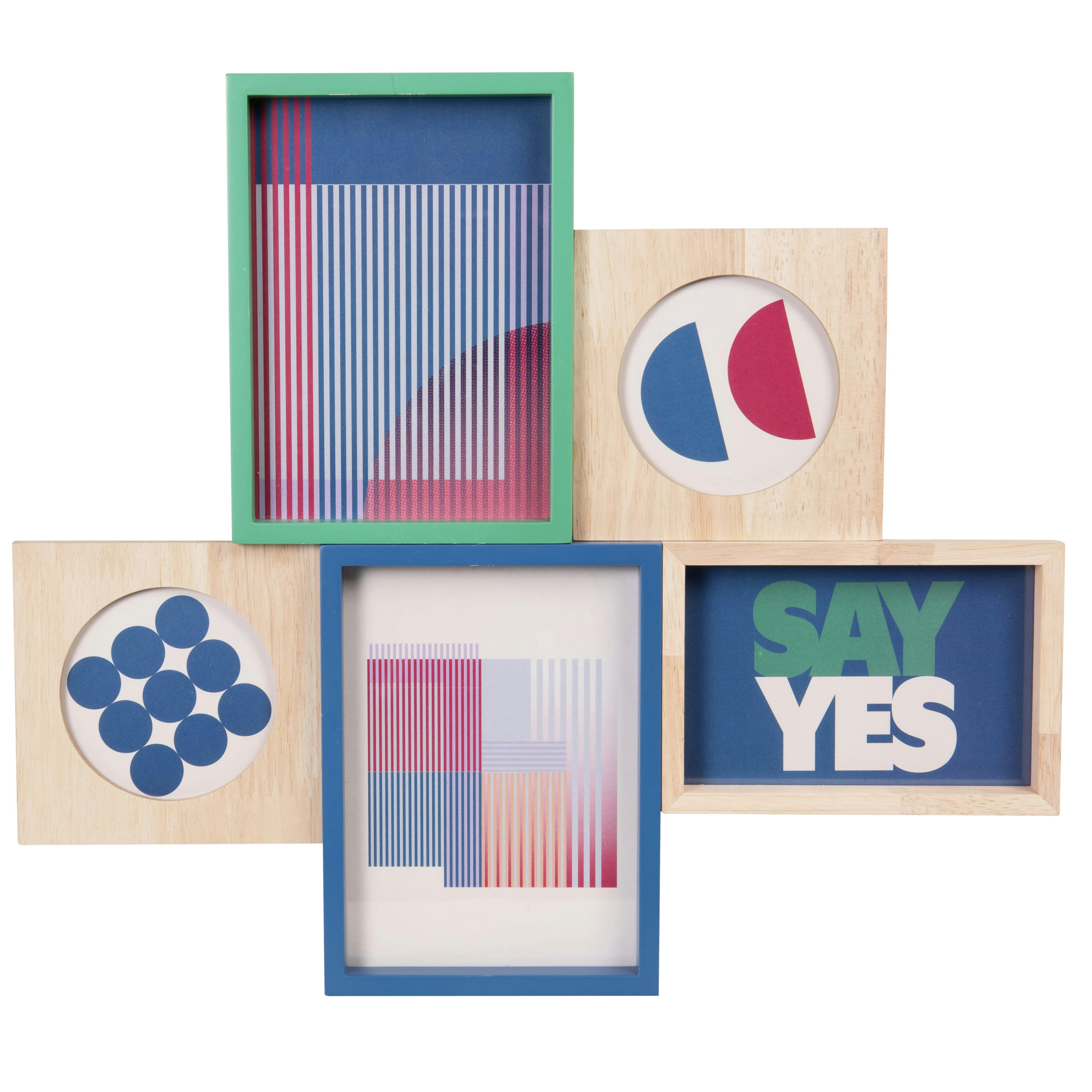ARCOS - Cadre multivues 5 photos multicolore 43x38