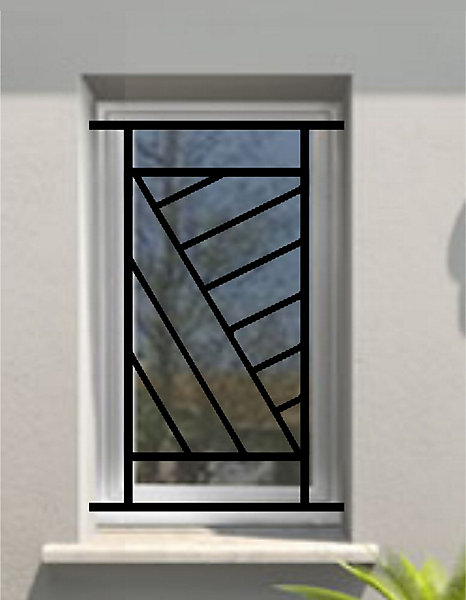 Grille de Defense Omega pour Fenetre H 125 cm x L 80 cm (côte tableau)