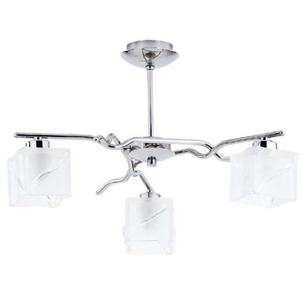 Lampa wisząca BALENO kwadratowe klosze biała 3xE14x10W IP20 Alfa