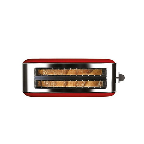 Grille-pain - TAURUS - Vintage Red - 2 fentes extra longues - 6 niveaux de brunissement - 1 400 W