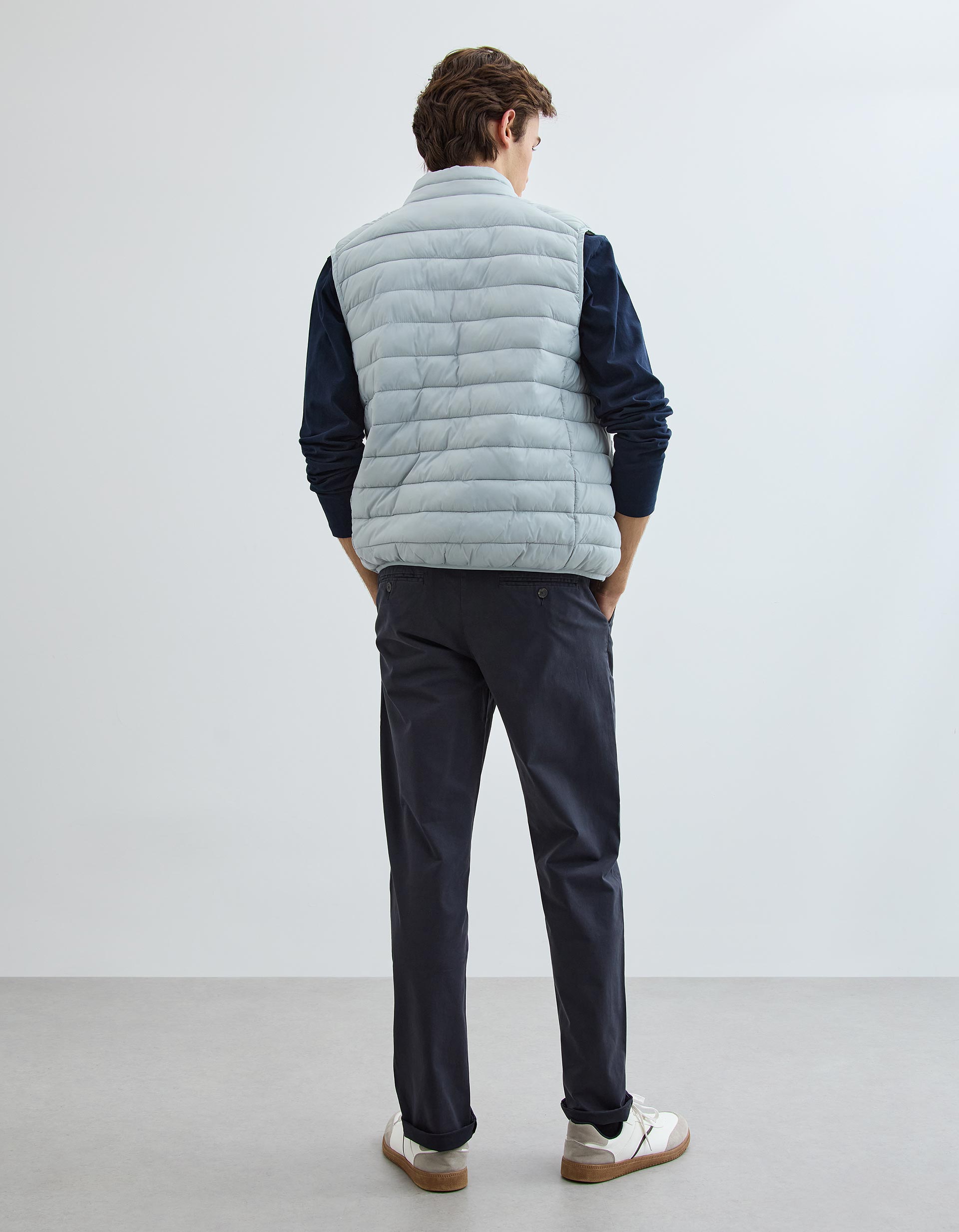 Calças Chino Slim, Homem, Azul Escuro