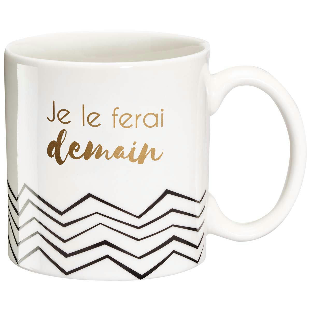 Black & Gold - Mug cadeau je le ferai demain