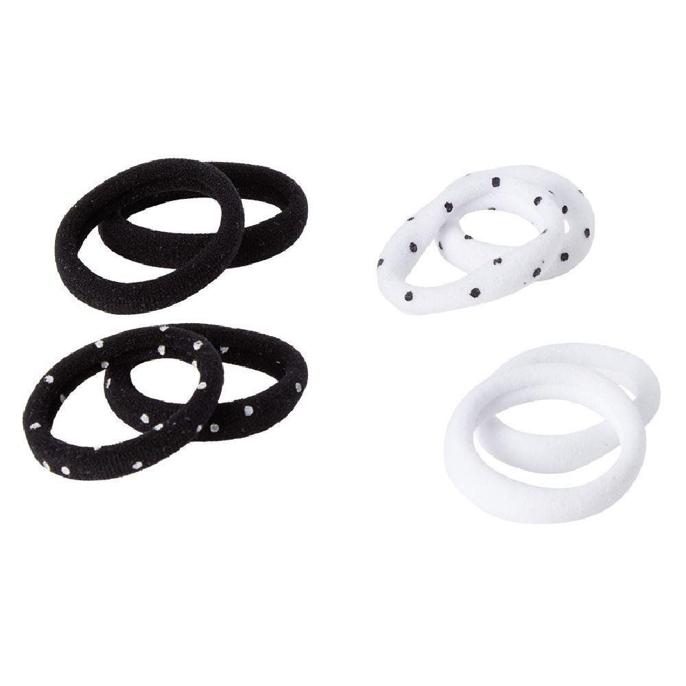 élastique en mousse noir et blanc x8