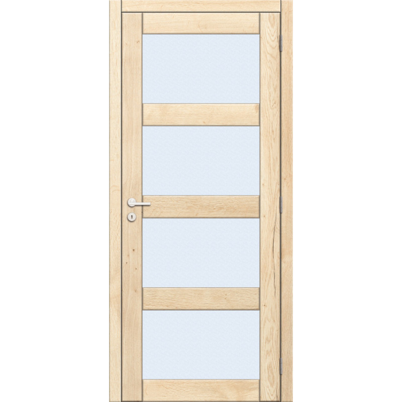 Porte vitrée Realwood Nature Oak chêne naturel verre mat 78 x 201,5 cm THYS