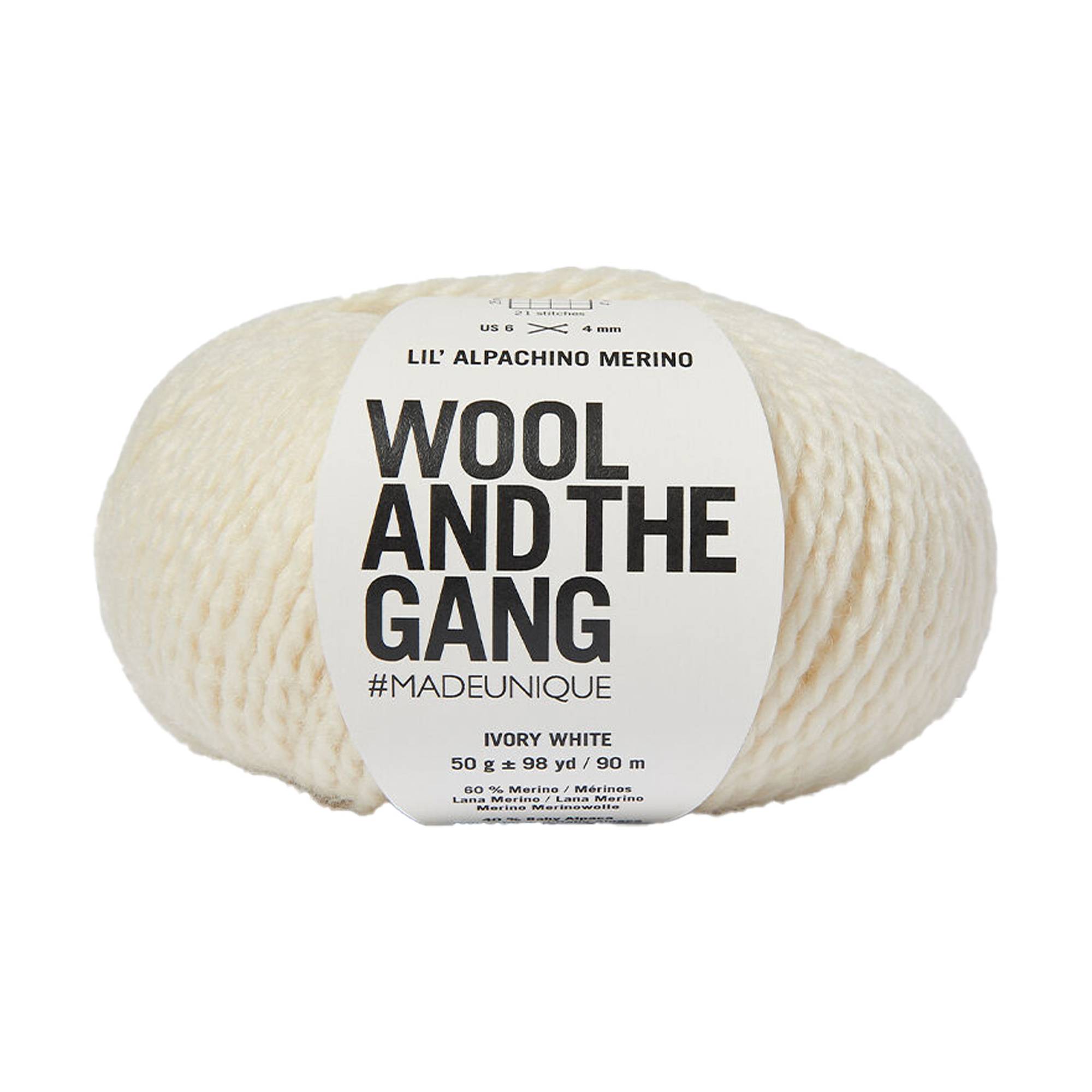 Wool and the Gang Ivory White Lil’ Alpachino Merino 50g