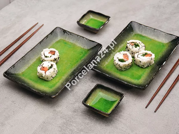 Zestaw do sushi dla 2 osób (4 el.) z pałeczkami Tokyo Design Studio - Yamasaku Hiwa Green 33602