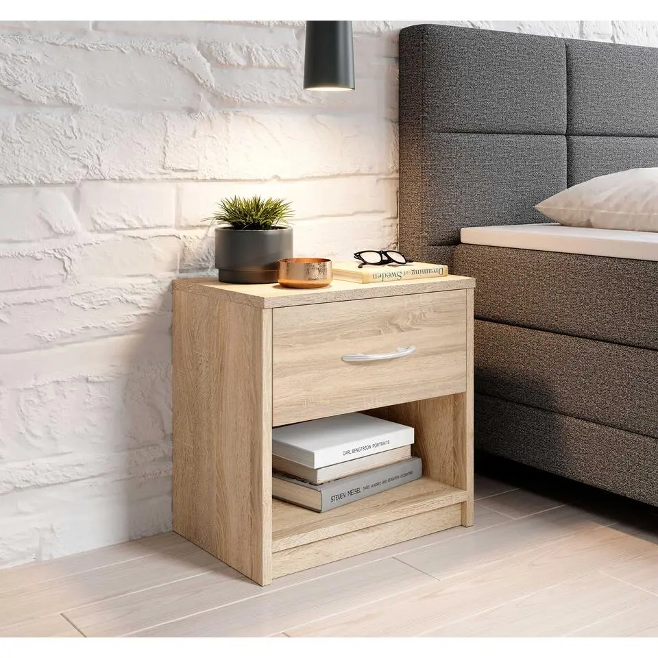 Nachtkastje Beppu met 1 lade - sonoma eik