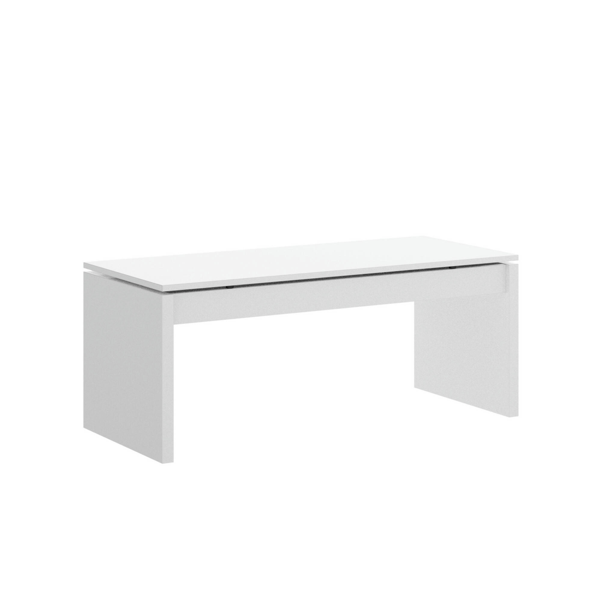 DBURGI - Table basse effet bois blanc