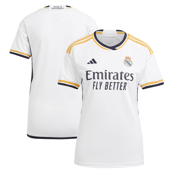Los Merengues adidas Women's 2023/24 Home Replica Jersey - White