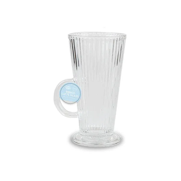 Ribbed Latte Glass 300ML