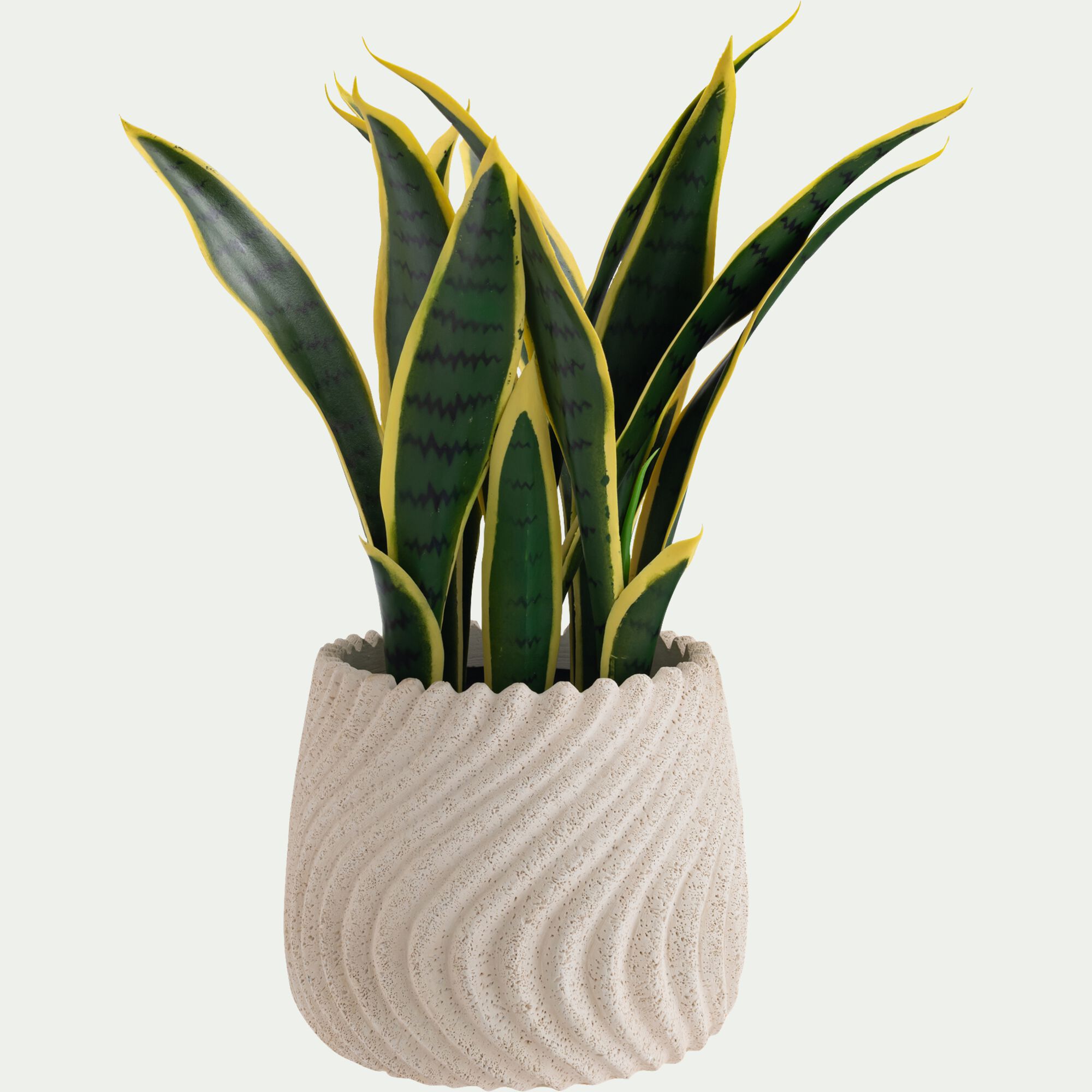 TILIO - Cache-pot en ciment D20,3xH16,5cm - beige