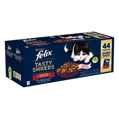 Felix Tasty Shreds Jumbo Pack 44 x 80g