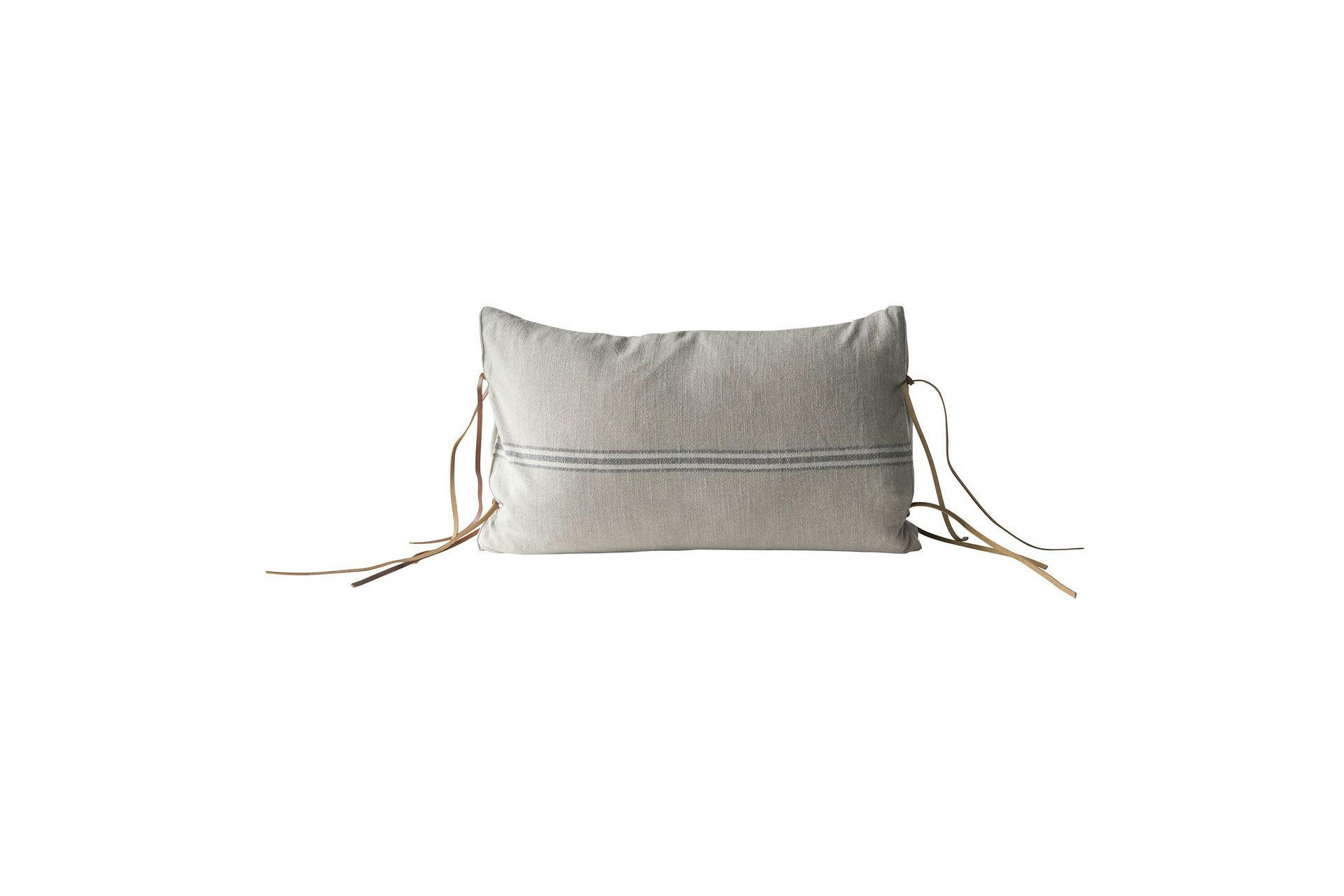 BALLEROY - Coussin en coton gris