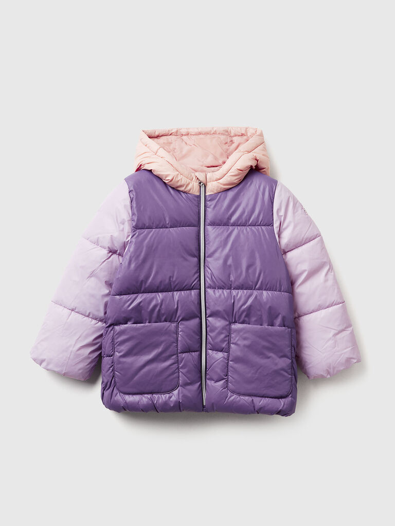 Nylon jacket with hood