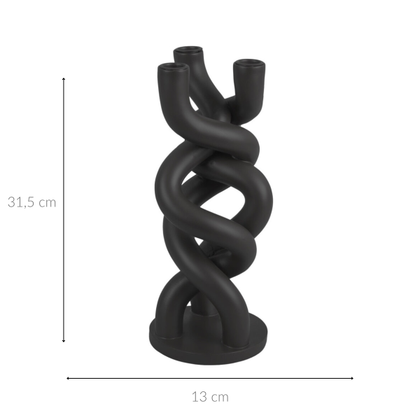 Świecznik na 3 świece obiadowe, TWISTED