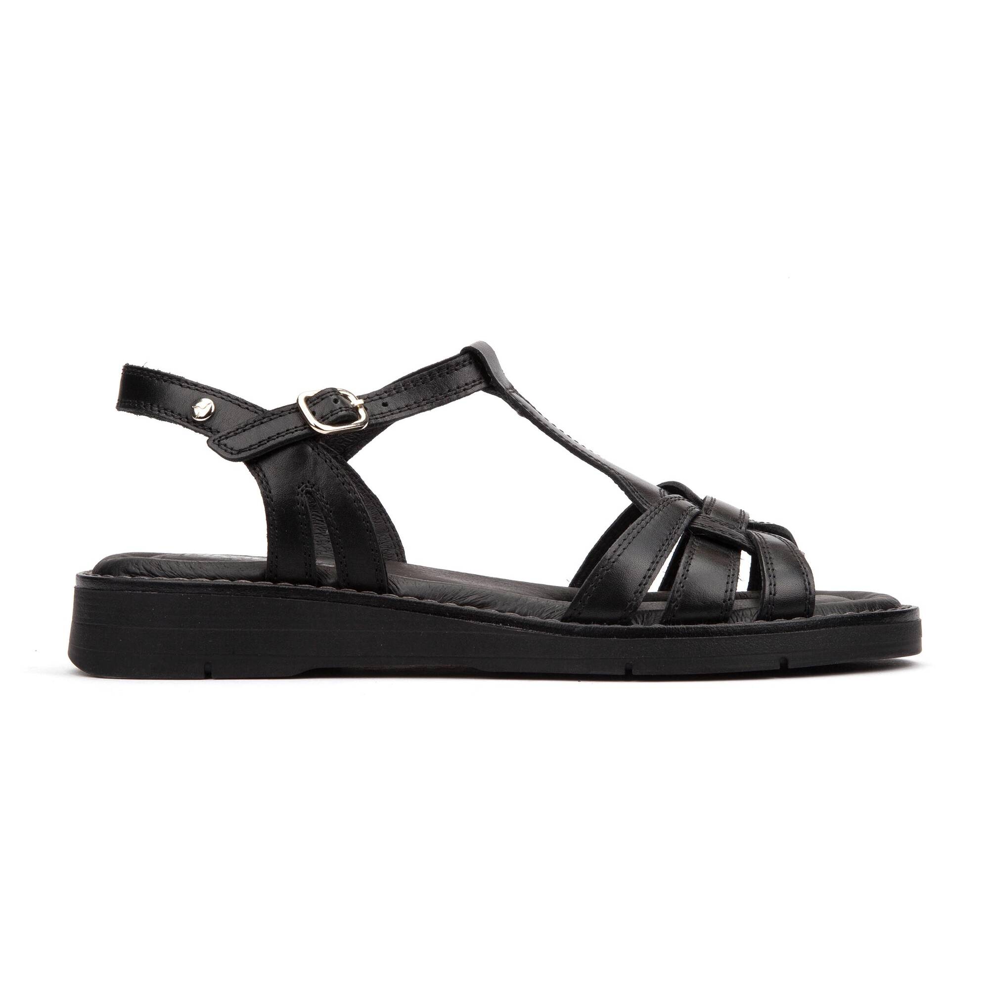 ROQUETAS - Sandalias planas con hebilla para mujer